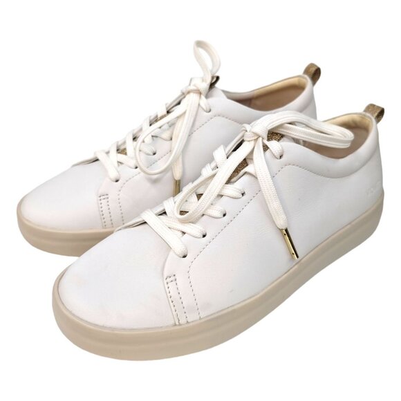 Vionic Paisley Sneakers Womens White Leather Lace Up Casual Walking Shoes Size 7 - Picture 2 of 12